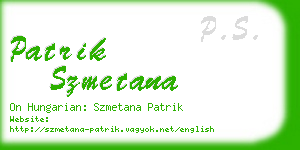 patrik szmetana business card